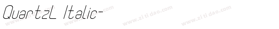 QuartzL Italic字体转换
